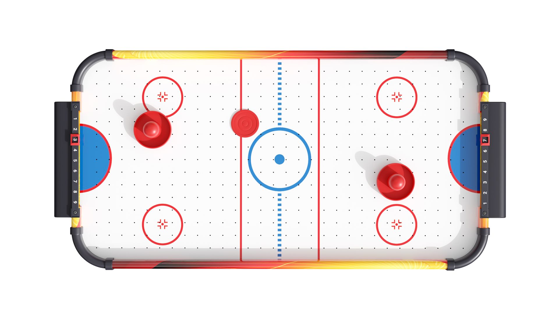 Air Hockey Table Speedy XT Carromco | Portable 65x30.5cm - Fonctionne Sur Piles - 2 Disques + 2