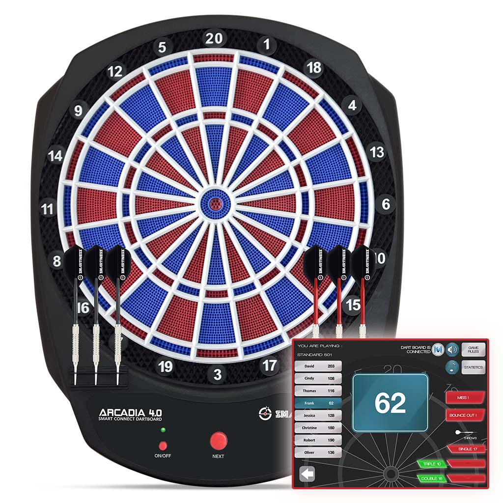 [94011] Carromco Zielscheibe Smartness Arcadia 4.0 - elektronische Dartscheibe Profi E-Dartboard