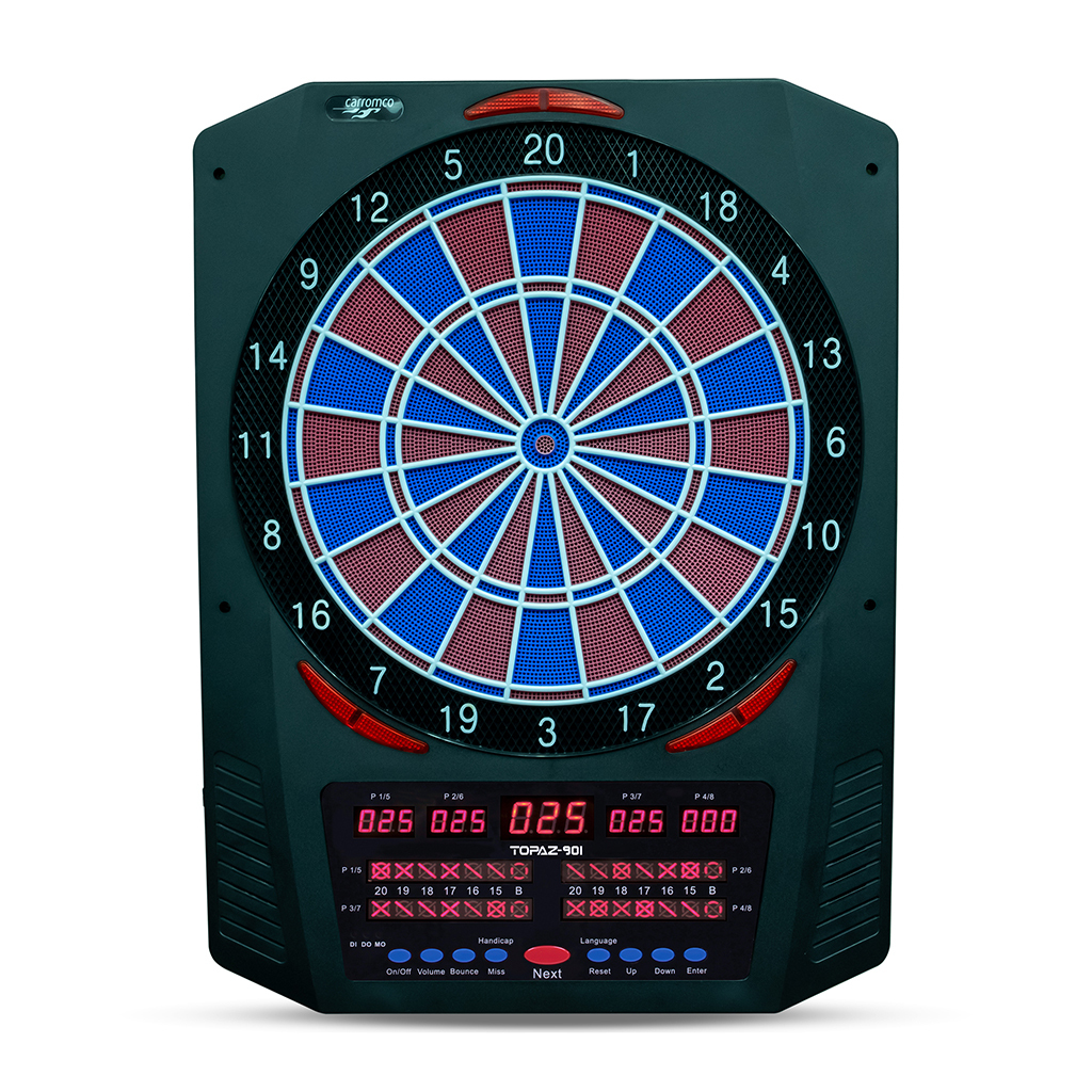 [92966] Carromco Zielscheibe Elektronische Dartscheibe Topaz-901 – Softdartboard, Dart Spiel