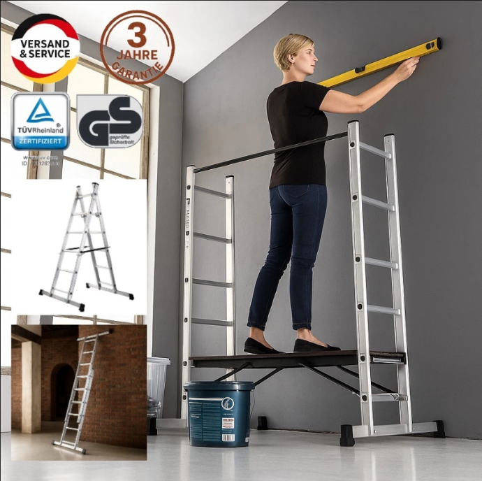 3 in 1 Aluminium scaffolding ladder