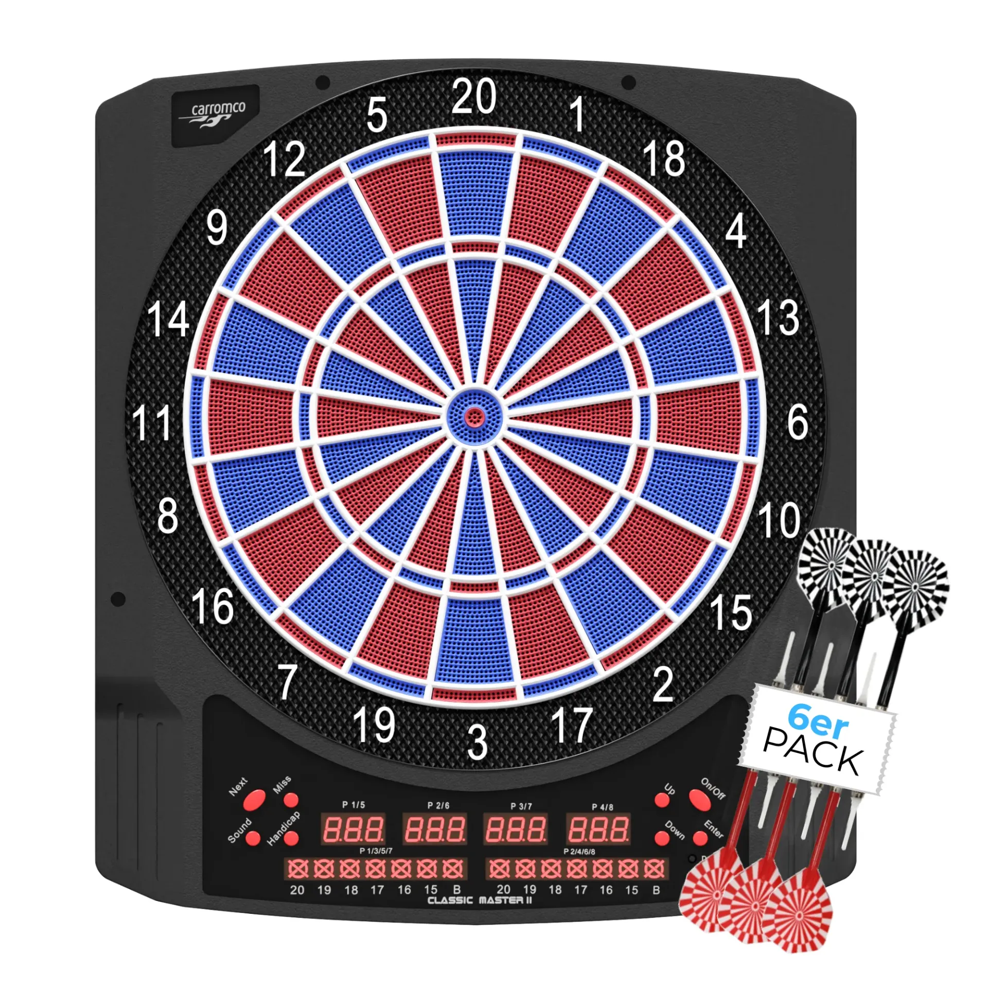 Classic Master II elektronische Dartscheibe mit Adapter