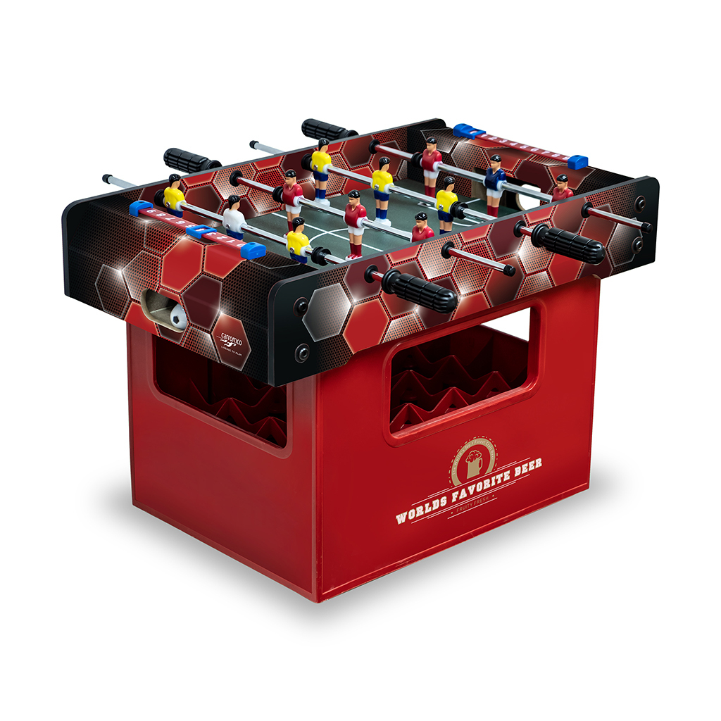 Carromco Mini-Tischkicker Bierkistenkicker Rote Waben – Kicker Tischauflage