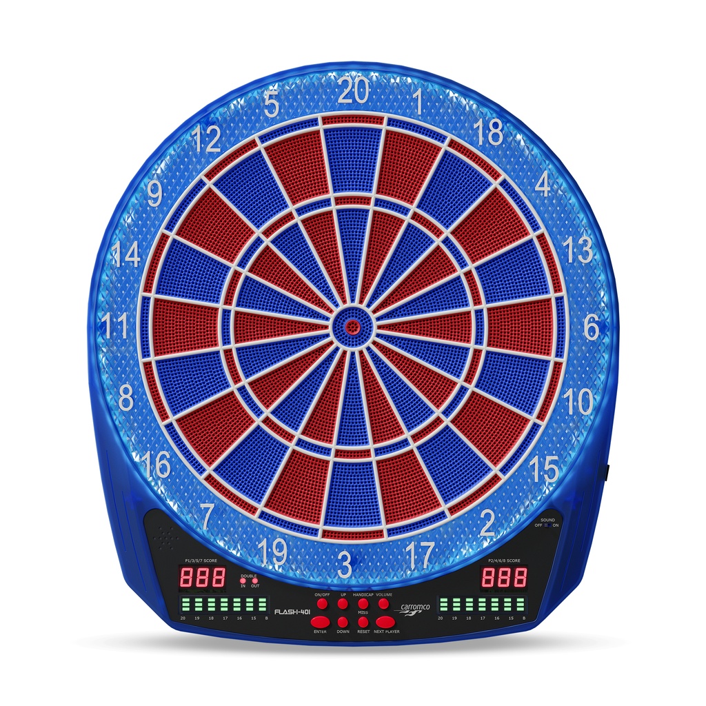 [92448] Carromco Zielscheibe elektronische Dartscheibe FLASH-401 – Profi E-Dartboard 