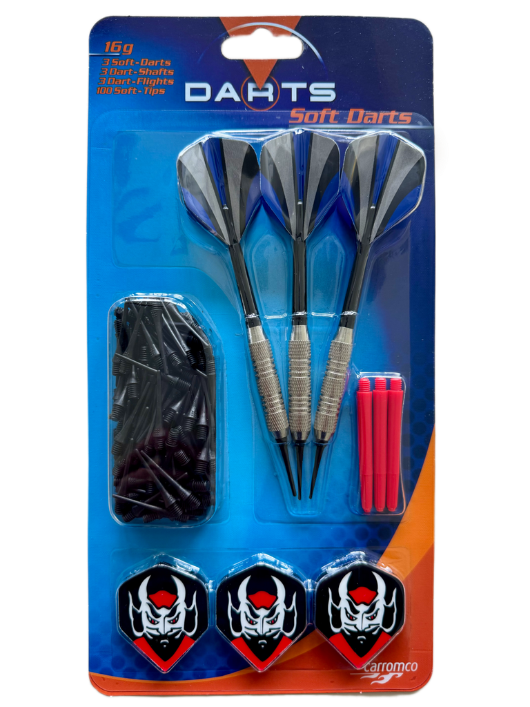 [89556] Carromco Softdarts 3 Dartpfeile mit Ersatzspitzen, Zubehör für E-Dart