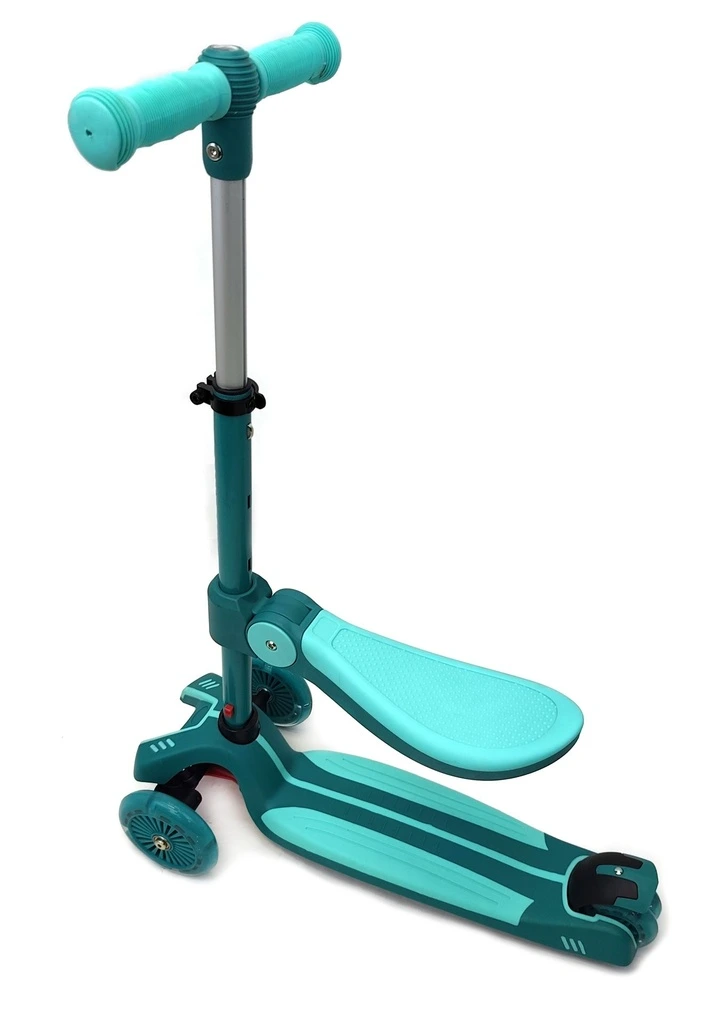 Tretroller 2in1 Kinderroller mit Sitz, 3-Rad Kinderscooter ab 3 Jahren, Scooter