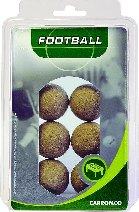 [62206] Carromco Kickertisch Kischkicker Ball, Kickerbälle Kork, Bälle 36mm - 6er Set