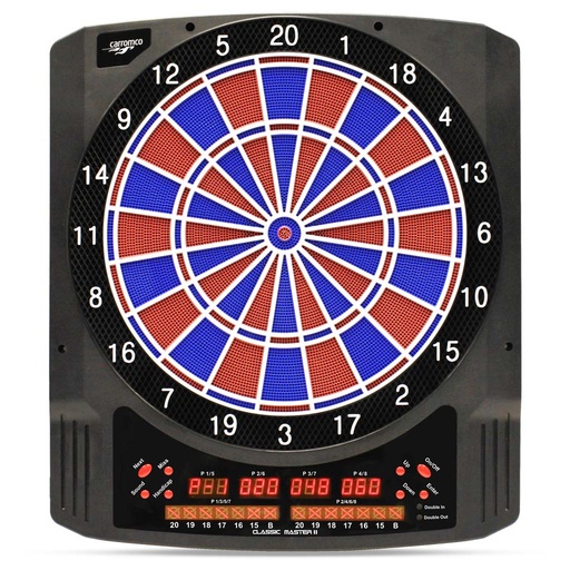 [92656] Carromco Zielscheibe Dartscheibe Elektronisch Classic Master II, Dart, Softdarts & Netzteil