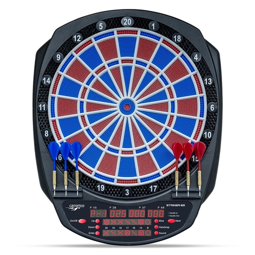 [92646] Carromco Zielscheibe Elektronische Dartscheibe STRIKER-601 – Softdartboard, Dart